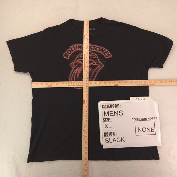 The Rolling Stones Band Crew Neck Short Sleeve T Shirt Mens Size XL Black - Picture 5 of 9